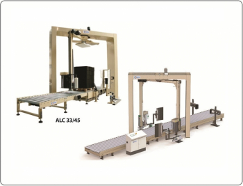 pe film wrapping line around pallet